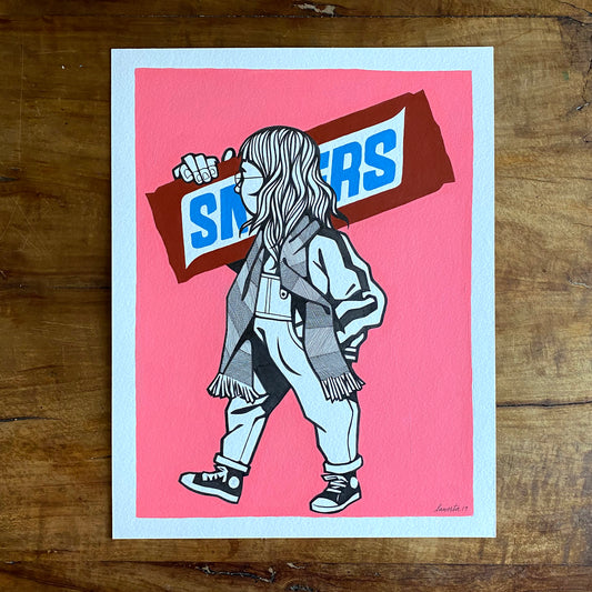 Girl with candy bar
